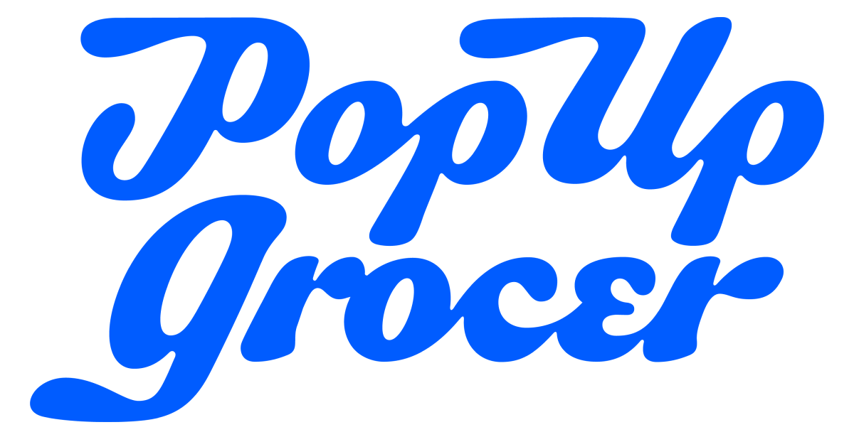 logo, pop up grocer