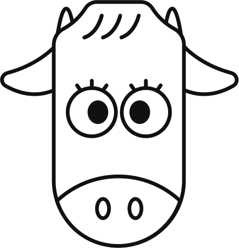 bored cow eyes